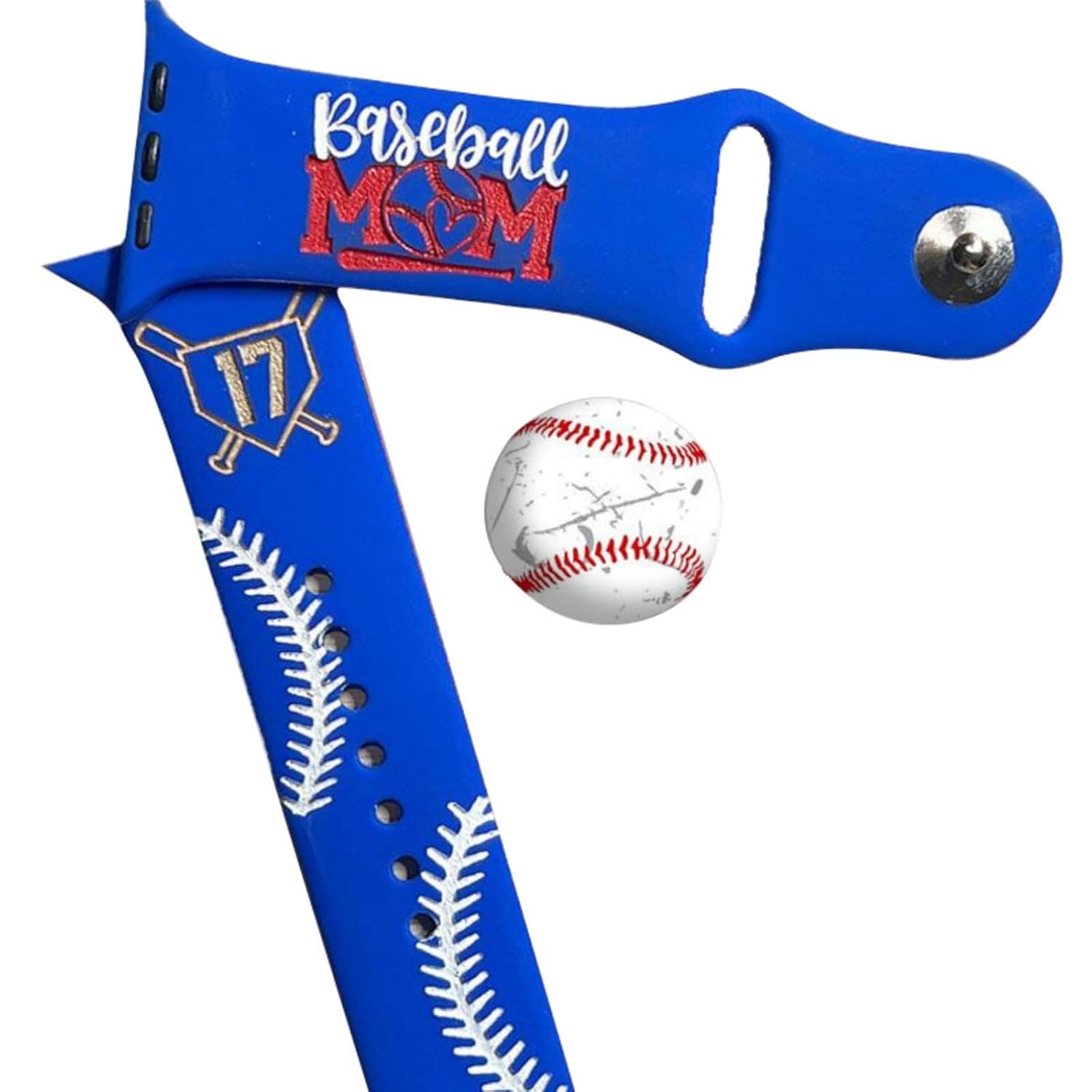 Personalised Custom Watch Bands Custom Baseball Mum Bands With Name and Number Ball Games Bands Gifts For Mum 38mm 40mm 41mm 42mm 44mm 45mm