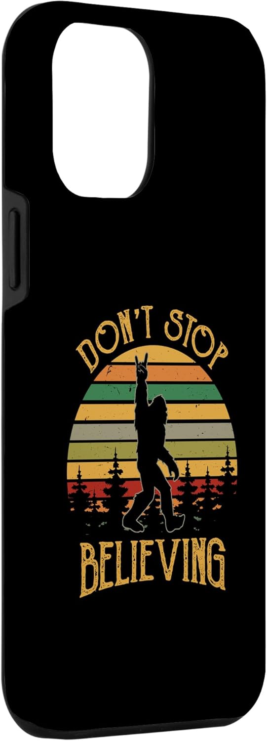 Funda Sasquatch para iPhone 12 Pro Max Don’t Stop Believing Bigfoot Rock and Roll