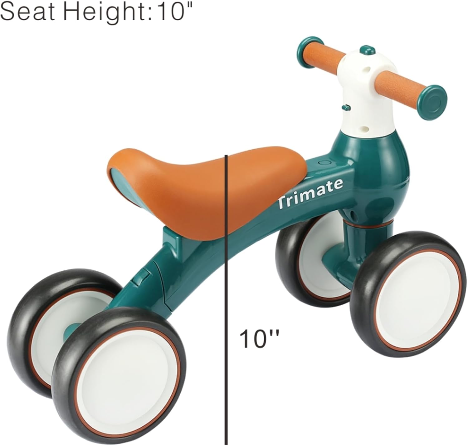 Trimate Bicicleta de equilibrio Baby Walker, rojo vino, juguete perfecto para niños de 1 año, con 4 ruedas, ideal para niños y niñas (12-24 meses)