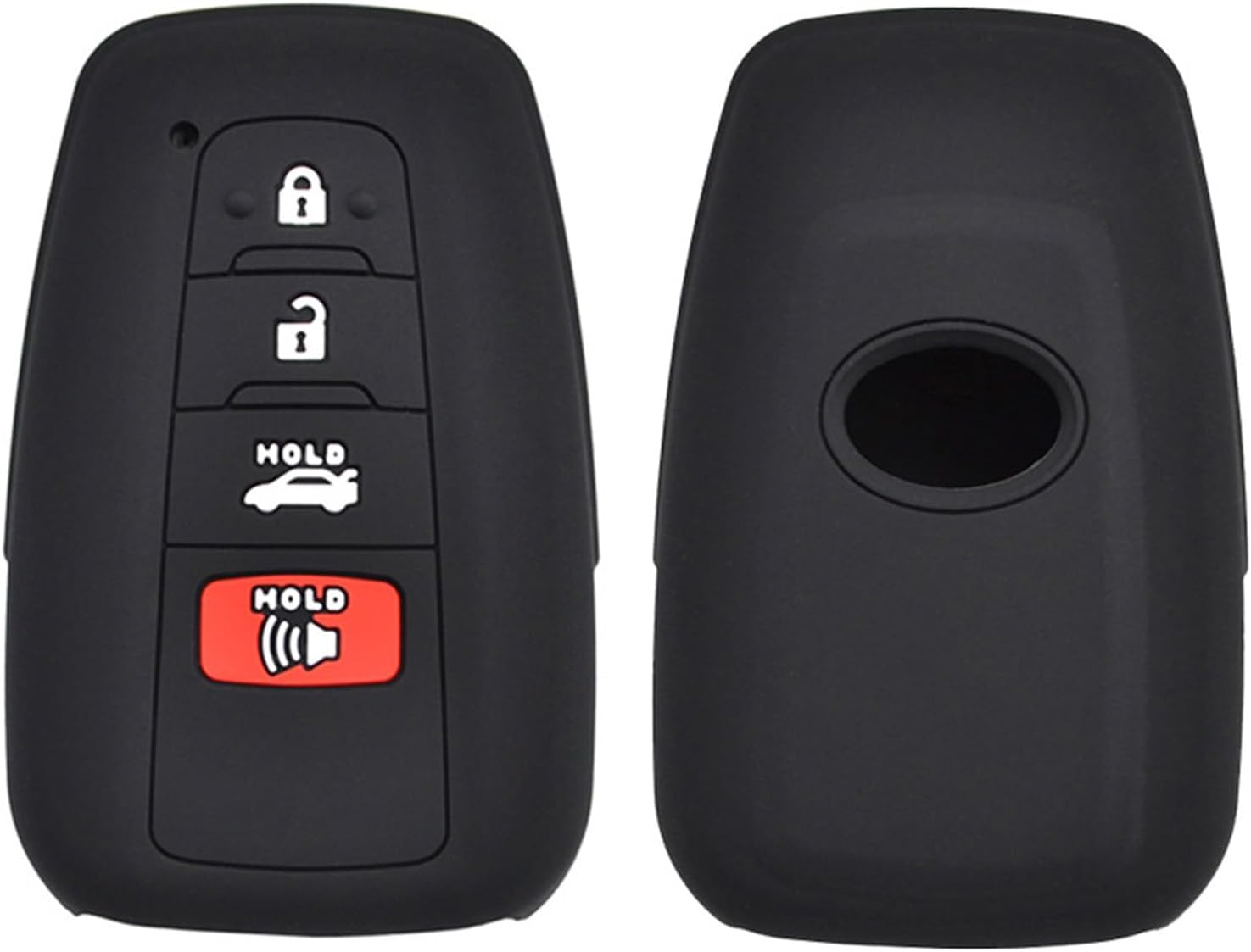 2 piezas de silicona 4 botones remoto clave caso llavero cubierta para Toyota Camry Hybrid Prius RAV4 Highlander Avalon C-HR Corolla reemplazo de