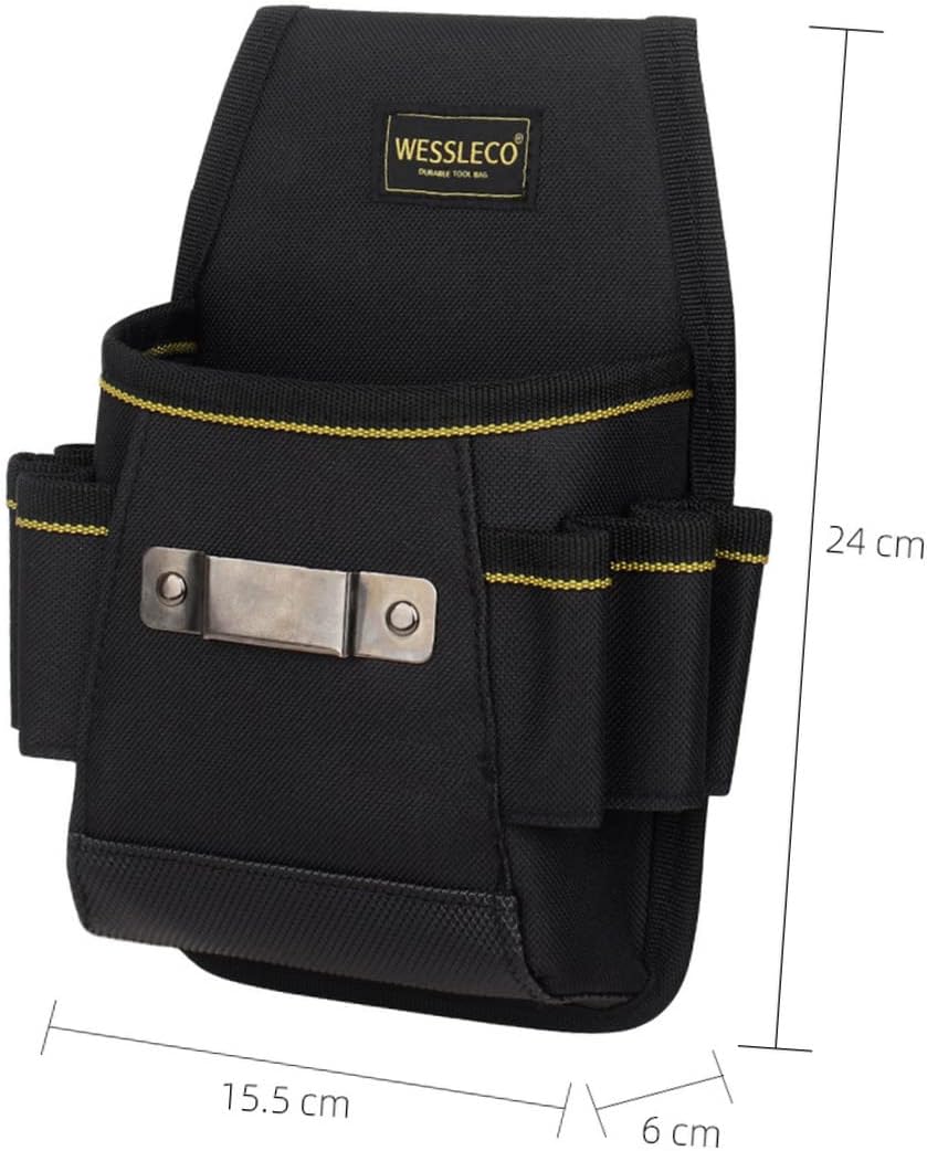 Housoutil Soporte de cinta métrica, bolsa de herramientas para la cintura, bolsa de herramientas de lona, bolsa de herramientas de fontanero,