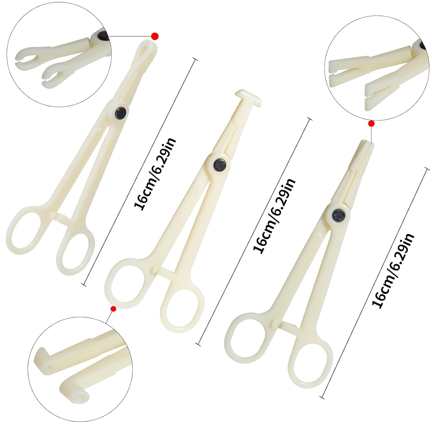 NISIMP Abrazaderas de perforación desechables para todos los piercings, pinzas de plástico para piercing, herramientas de perforación de nariz,