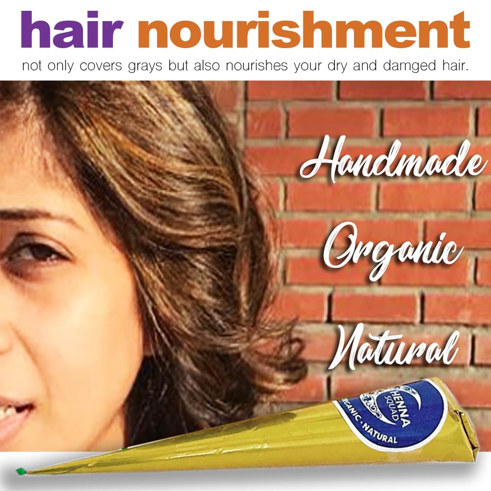 Tinte para el cabello de henna, listo para usar, pasta de conos de henna, perfecto para teñir el cabello y nutrición del cabello, tubos de henna