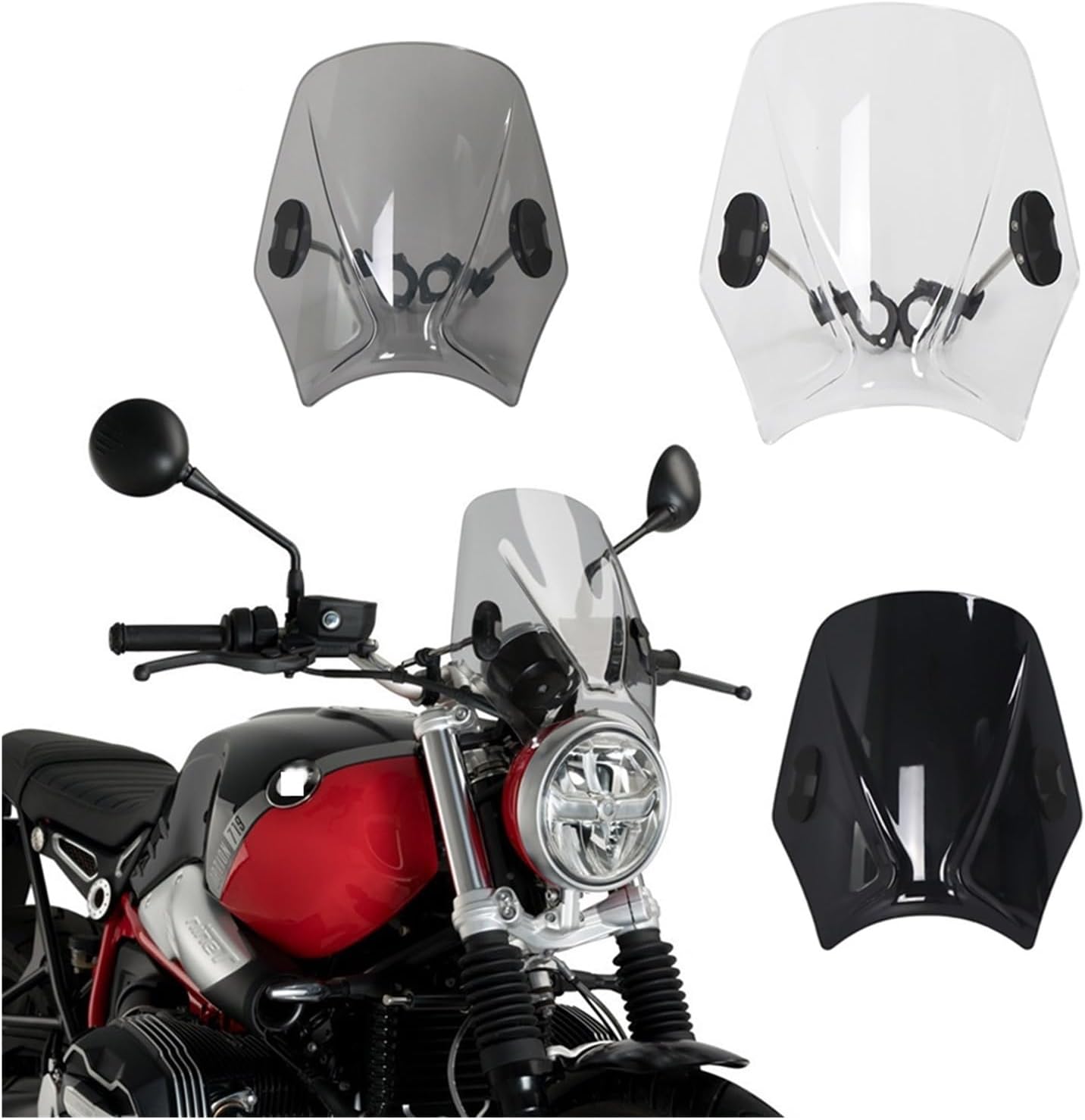 Deflector de aire para motocicleta, parabrisas universal para BMW R NINET RNINE T R9T Pure Scrambler Urban GS R1200R R18 S1000R resistente al viento