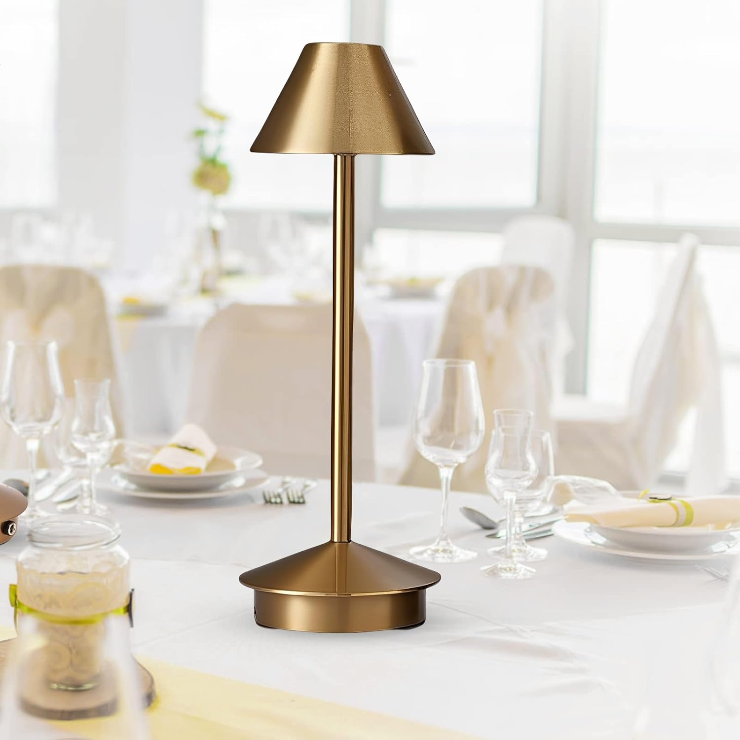 Lámparas de mesa inalámbricas, lámpara de mesa portátil recargable para interiores y exteriores, lámpara de mesa regulable de 3 colores, luz de mesa