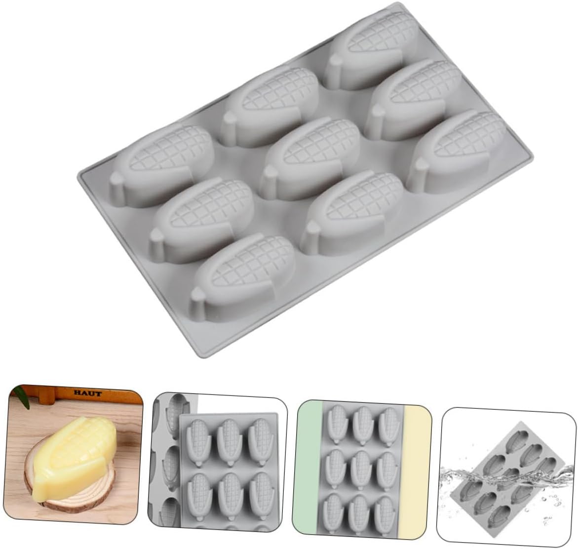 GOOHOCHY Molde de galletas de silicona molde de chocolate para resina suministros de hornear lindo molde de chocolate antiadherente lindo molde para