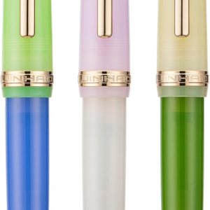 3 Jinhao 82 Pluma estilográfica transparente mixta Morandi Color acrílico punta fina oro Trim con convertidor Set 3 Jinhao 82 Pluma estilográfica transparente mixta Morandi Color acrílico punta fina oro Trim con convertidor Set