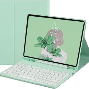 HENGHUI Funda de teclado para Galaxy Tab S6 Lite de 10.4 pulgadas, modelo 2022 2020 SM-P610P613P615P619, lindo teclado redondo a color, inalámbrico, HENGHUI Funda de teclado para Galaxy Tab S6 Lite de 10.4 pulgadas, modelo 2022 2020 SM-P610P613P615P619, lindo teclado redondo a color, inalámbrico,