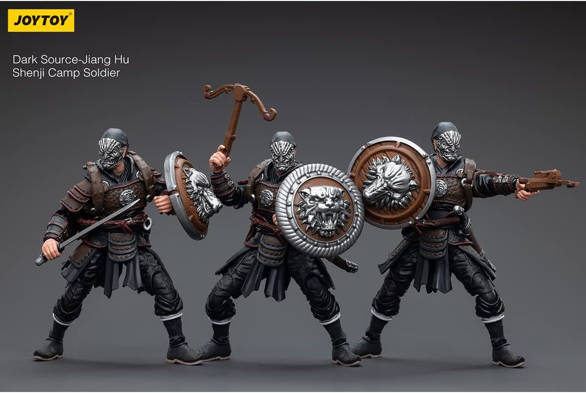 Joytoy 118 – Figura de acción de fuente oscura, Jiang Hu Shenji Camp Soldier Set de 3
