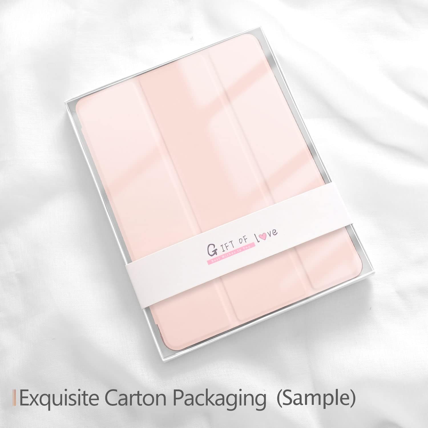 Lindo cerdo de dibujos animados para iPad Mini 5 con soporte para lápiz, apagado automáticoactivación, cubierta trasera de TPU suave de cuero rosa