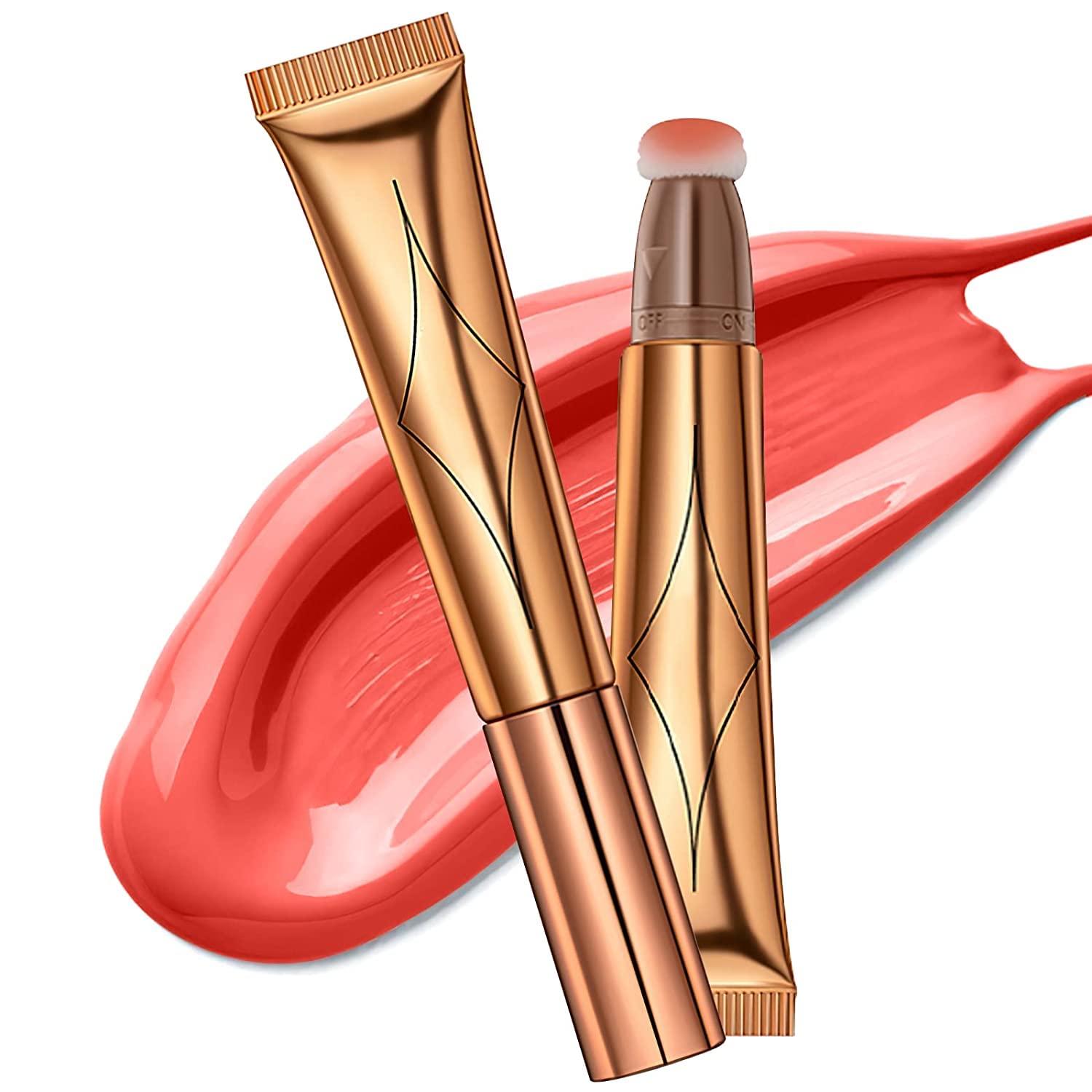 Barra de belleza de contorno, corrector facial líquido, iluminador de contorno con aplicador de cojín, acabado mate natural suave de larga duración,