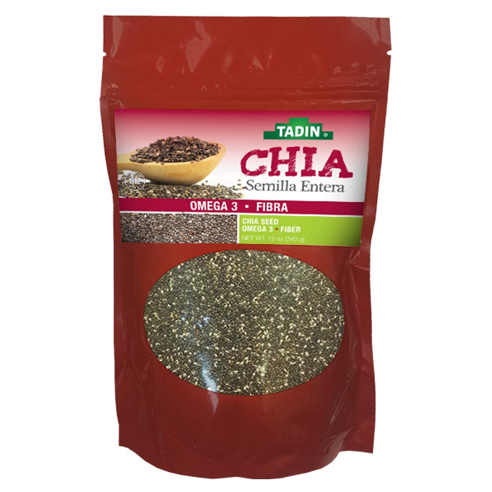 Tadin Suplemento dietético natural de semillas de chía. Proteínas, fibra y Omega 3. Promueve la buena salud. 12 oz  340 g