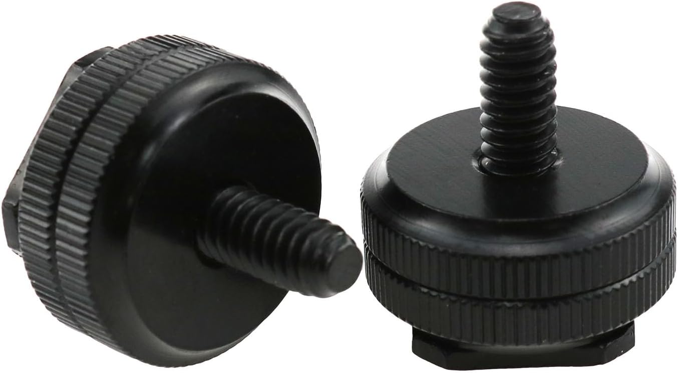 Haidong Adaptador de montaje de zapata caliente de 14 de pulgada, soporte de adaptador de montaje de zapata caliente, mini negro doble tornillo de