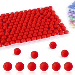 105 cuentas de silicona, cuentas de silicona de 0.59 pulgadas (0.591 in), cuentas redondas de silicona a granel para hacer llaveros, cuentas focales 105 cuentas de silicona, cuentas de silicona de 0.59 pulgadas (0.591 in), cuentas redondas de silicona a granel para hacer llaveros, cuentas focales