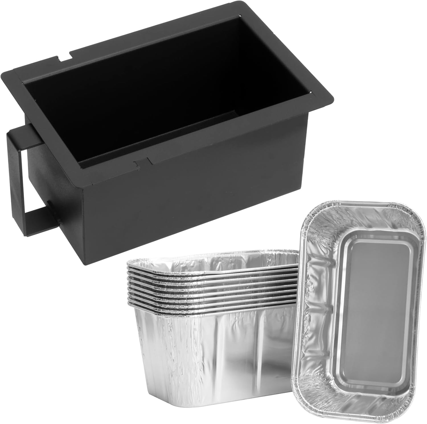 Bandeja de grasa para parrilla y paquete de 10 sartenes desechables de aluminio para parrilla Char Griller, accesorios de parrilla para parrilla