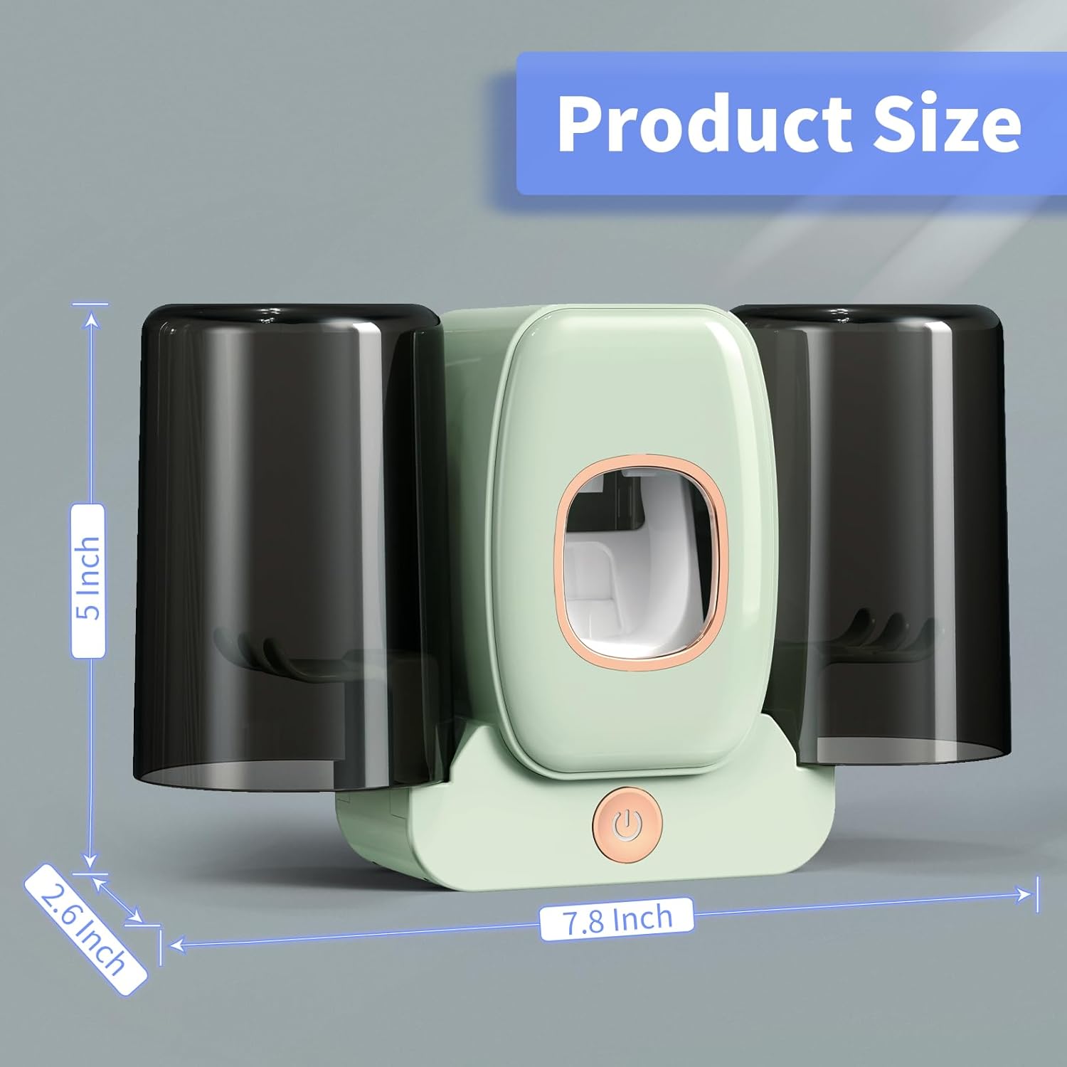 Wekity – Soporte para cepillos de dientes para baños, dispensador automático de pasta de dientes y pasta de dientes, ahorra espacio, soporte para