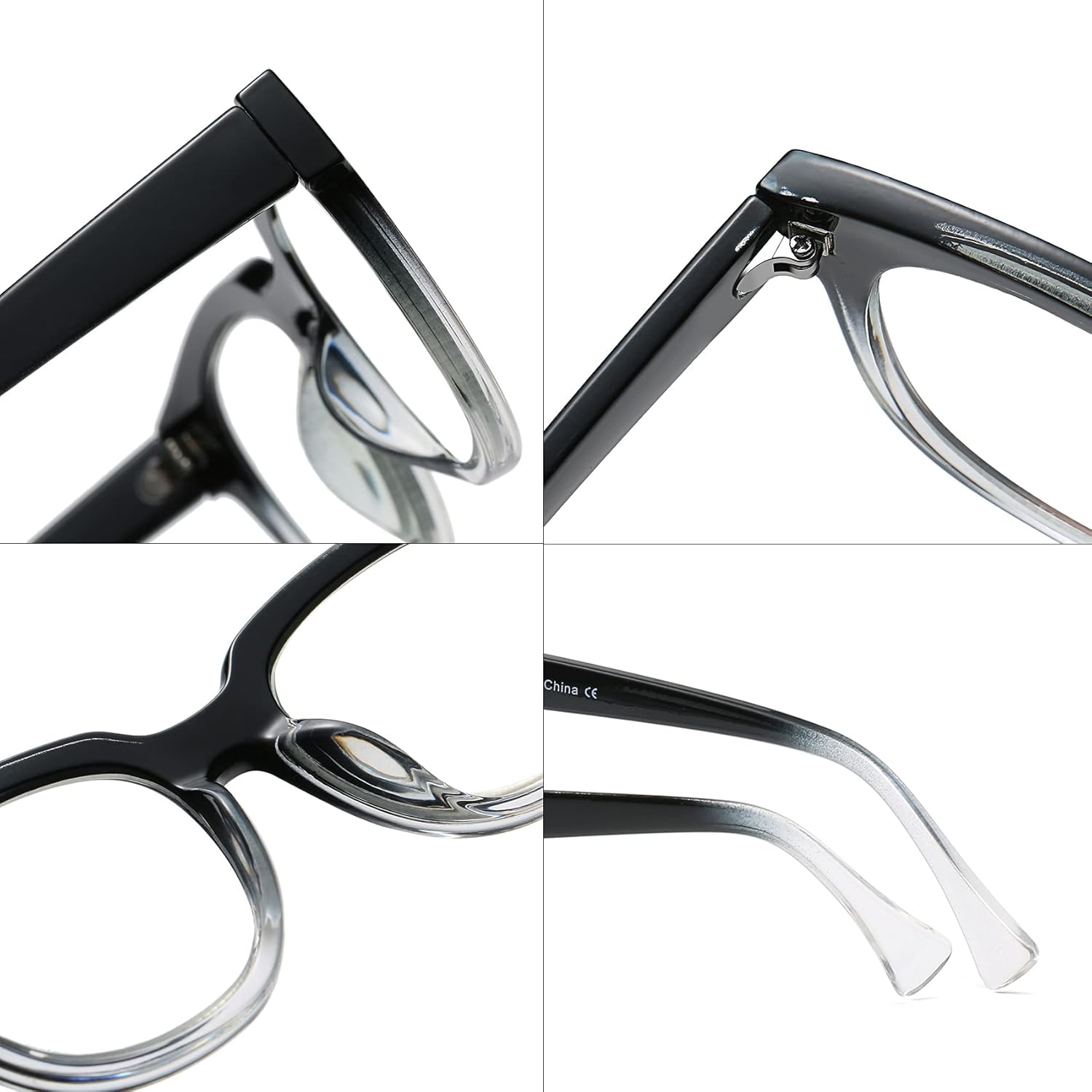 Bevi Lentes de lectura elegantes con bloqueo de luz azul, lupas para hombres y mujeres