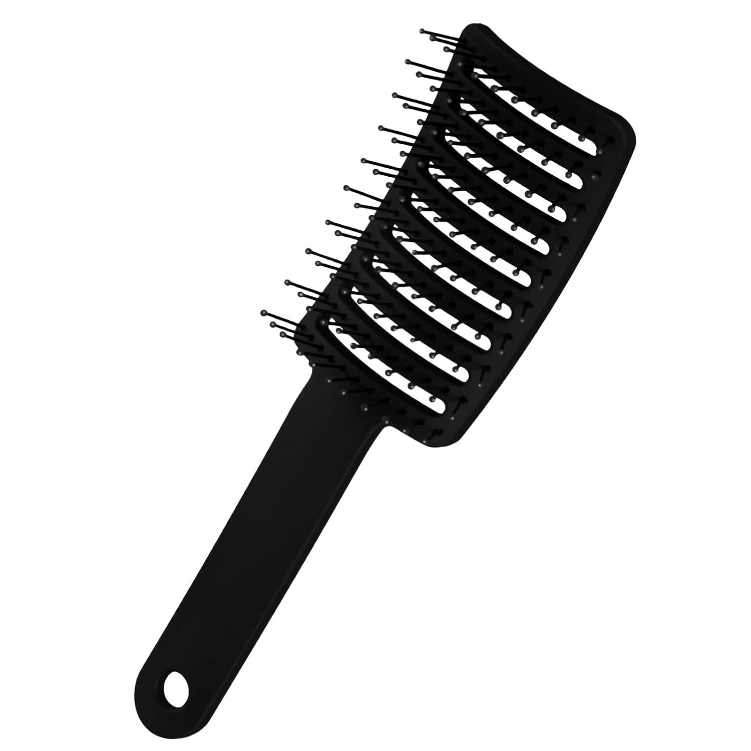 RHOS Cepillo de pelo curvado ventilado para un secado más rápido, cepillo ventilado para mujeres y hombres, cepillo de peinado con cerdas de nailon