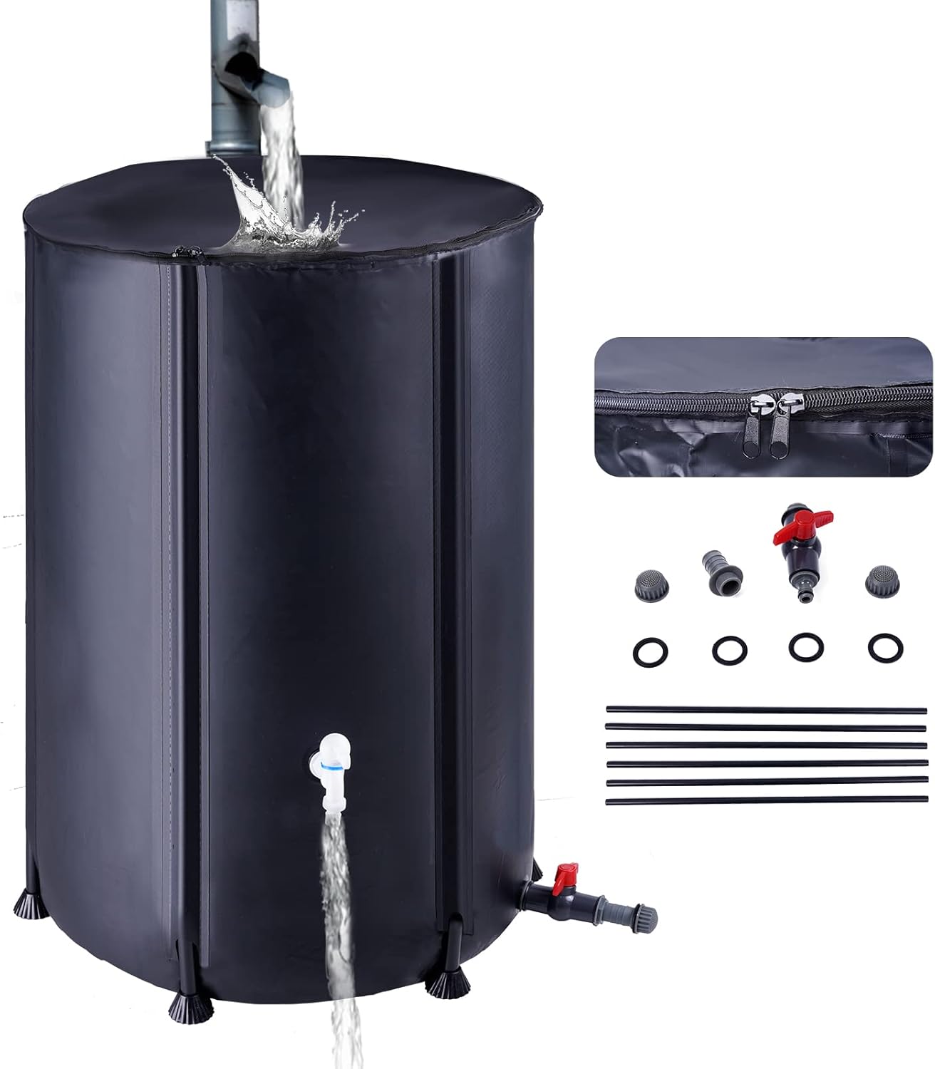 RIOBOW – Barril de recolección de agua de lluvia, sistema de recolección de agua de lluvia, barril de lluvia, barril de agua, tanques de