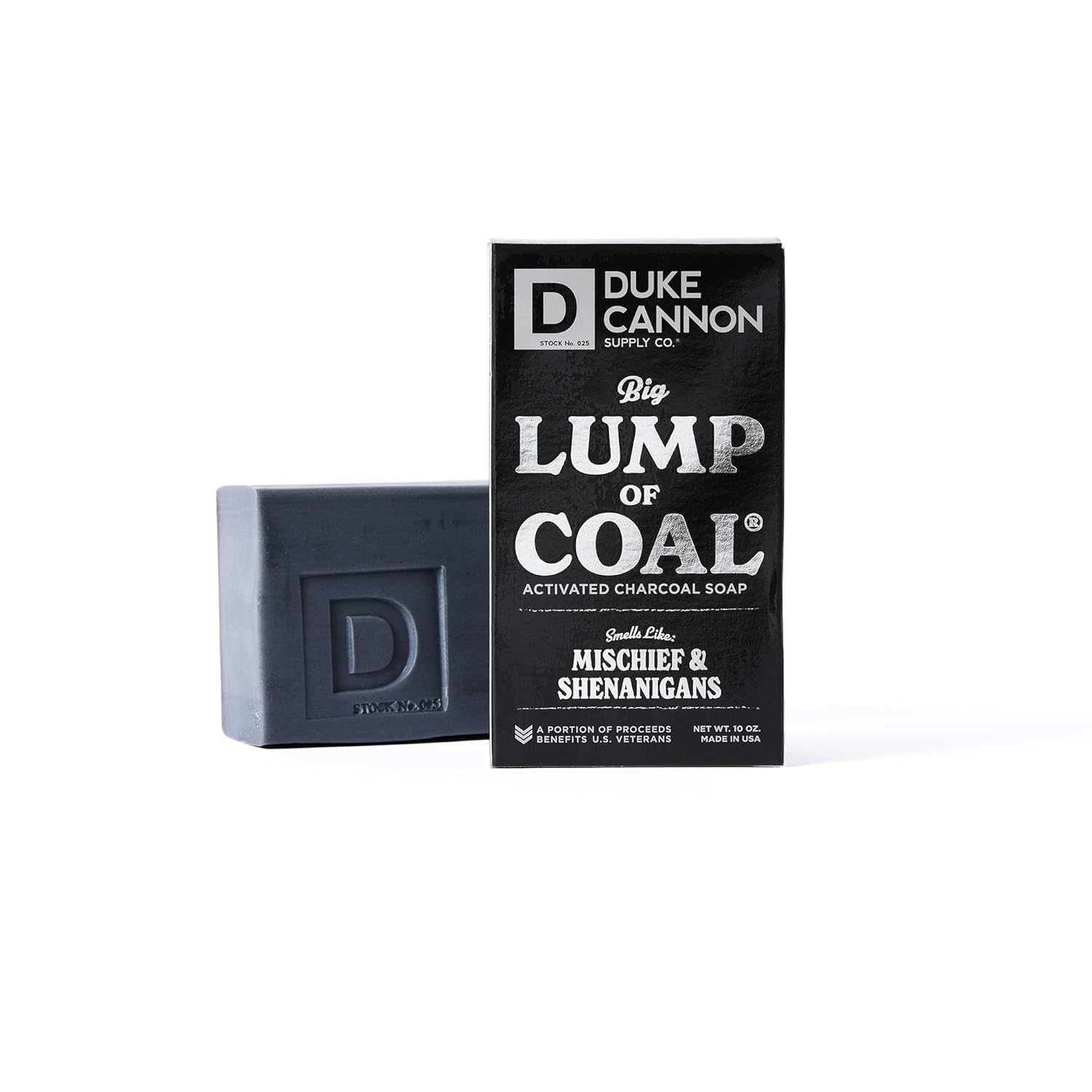 Duke Cannon Supply Co. Big Ass Lump of Coal – Jabón en barra, paquete de 1