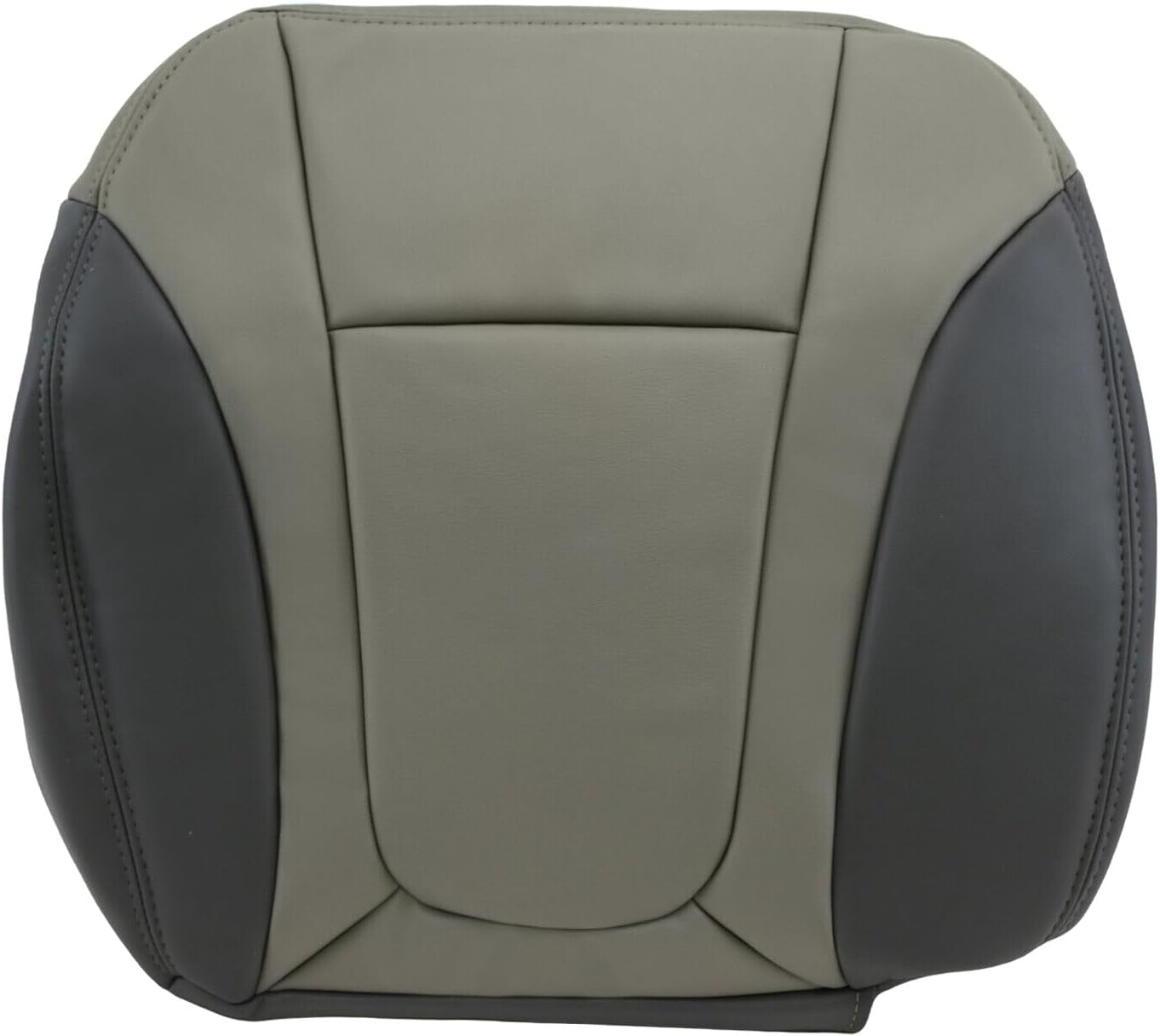 U.S.AutoSeat- Funda compatible con Chevy Trailblazer 2002 a 2004, parte inferior delantera de piel, 2 tonos, gris