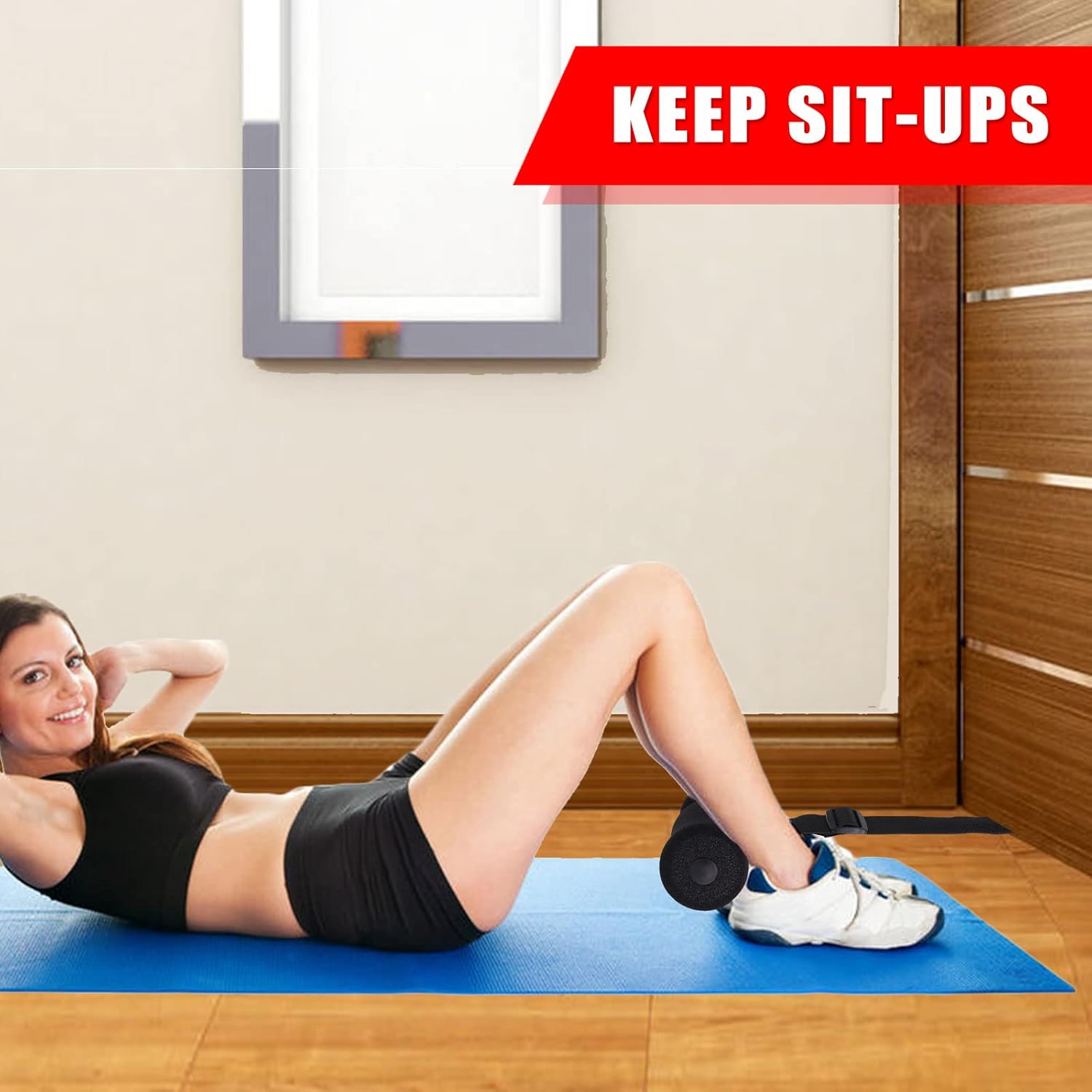 Correa de rizo de isquiotibiales nórdicos, equipo de fitness para abdominales y abdominales, abdominales, sentadillas españolas, rizo de afeitar