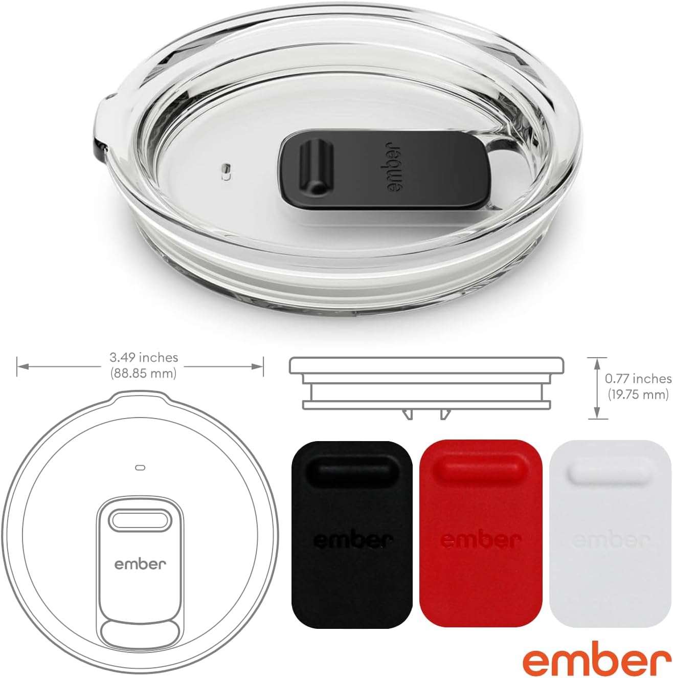 Ember – Taza inteligente con control de temperatura de 2, 14 onzas, color negro, 80 minutos de duración de la batería, taza de café calentada