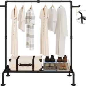 Oroonoko Perchero industrial para ropa, resistente, 45.6 pulgadas con 4 bases estables para exhibición de almacenamiento de zapatos de ropa (negro) Oroonoko Perchero industrial para ropa, resistente, 45.6 pulgadas con 4 bases estables para exhibición de almacenamiento de zapatos de ropa (negro)