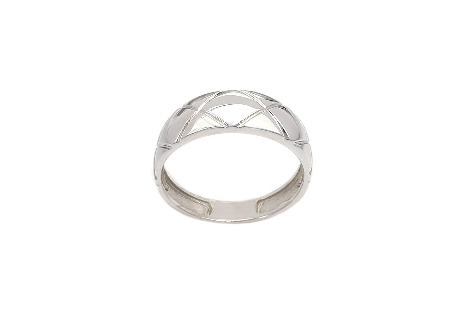 Elegant jewel box Women’s small Dome Capitoné ring in solid Gold 9k, 14k, & 18k, Capitone gold band, Statement gold ring with texture, Unique gift,