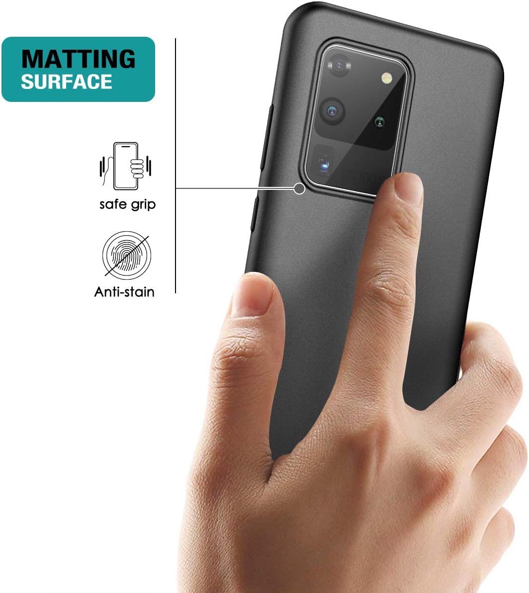 SURITCH Funda para Samsung Galaxy S20 Ultra, Protector de pantalla integrado Protección de cuerpo completo, cubierta de TPU suave, soporte de
