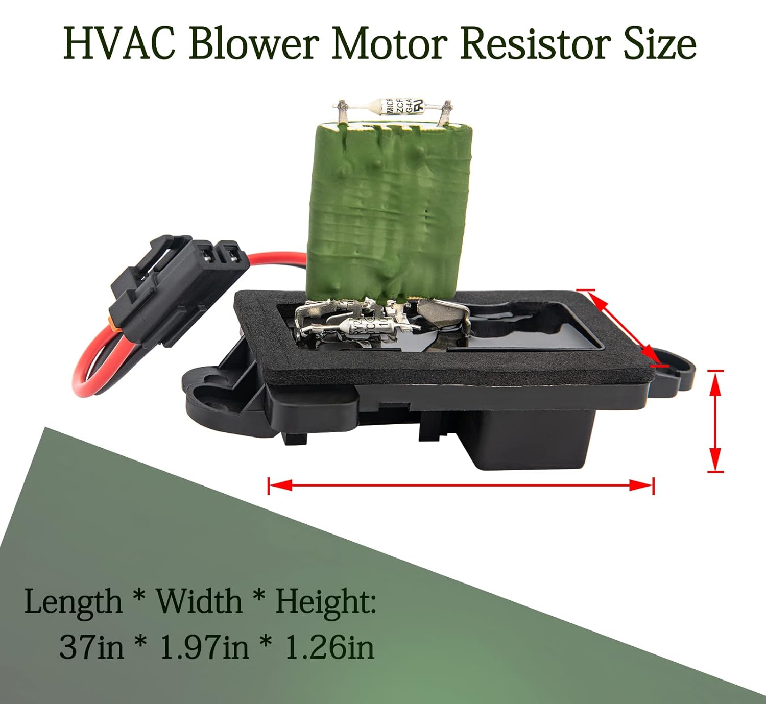 89019088 Resistencia del motor del soplador, kit de resistencia de velocidad del ventilador con arnés compatible con Chevy Silverado GMC Suburban