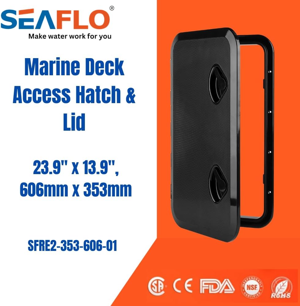 SEAFLO Escotilla de acceso para cubierta de barco marino Elija tamaño y color