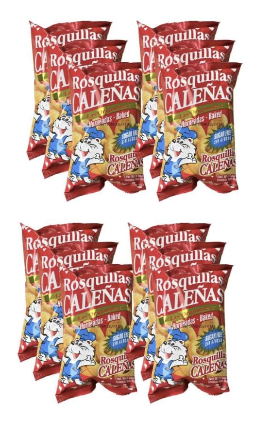 Rosquillas Caleñas 1.06 oz PACK de 12 – Bocadillos tradicionales de queso – Importados de Colombia