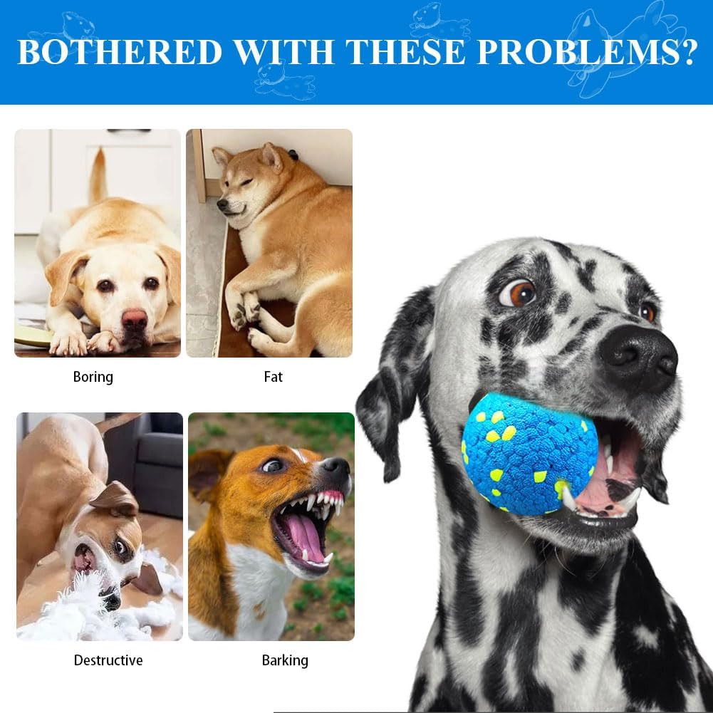 BESTZONE Pelotas para perros para masticadores agresivos de 2.5 pulgadas, lanzador automático de bolas para perros grandes, pelotas de juguete