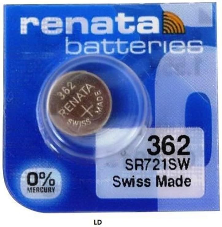 Renata 362 batería de reloj, paquete de 5 unidades.