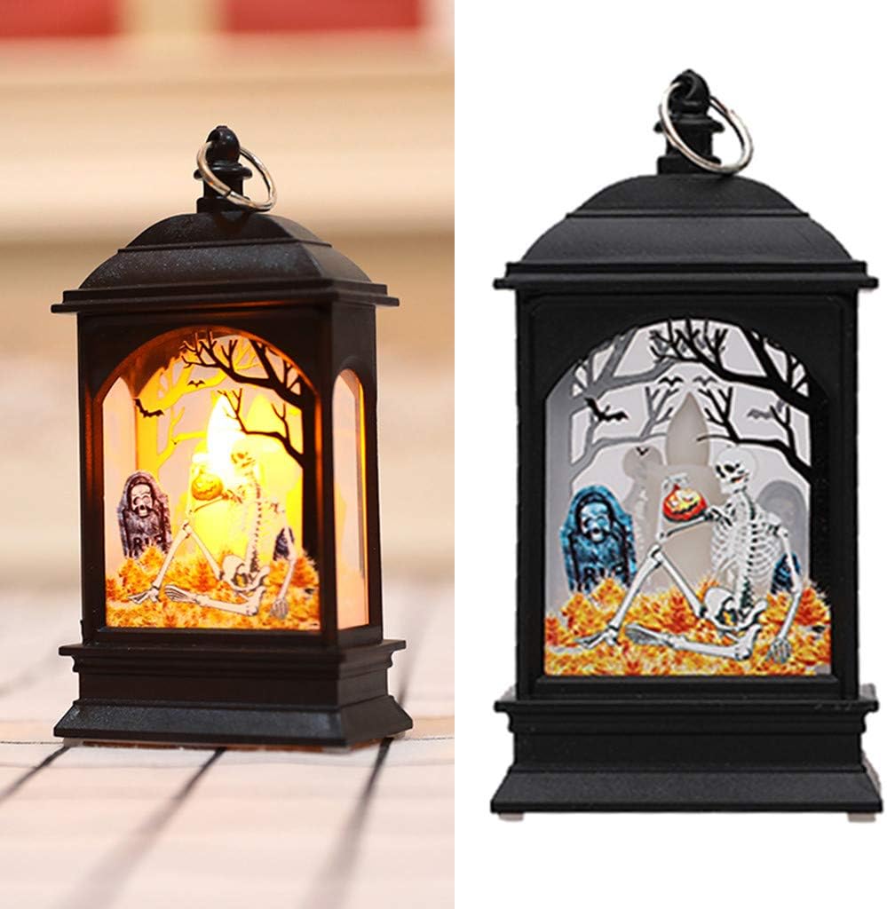 Decoraciones de Halloween para interiores, luz nocturna con luz LED de Halloween, accesorios decorativos de plástico brillante, regalo de noche,