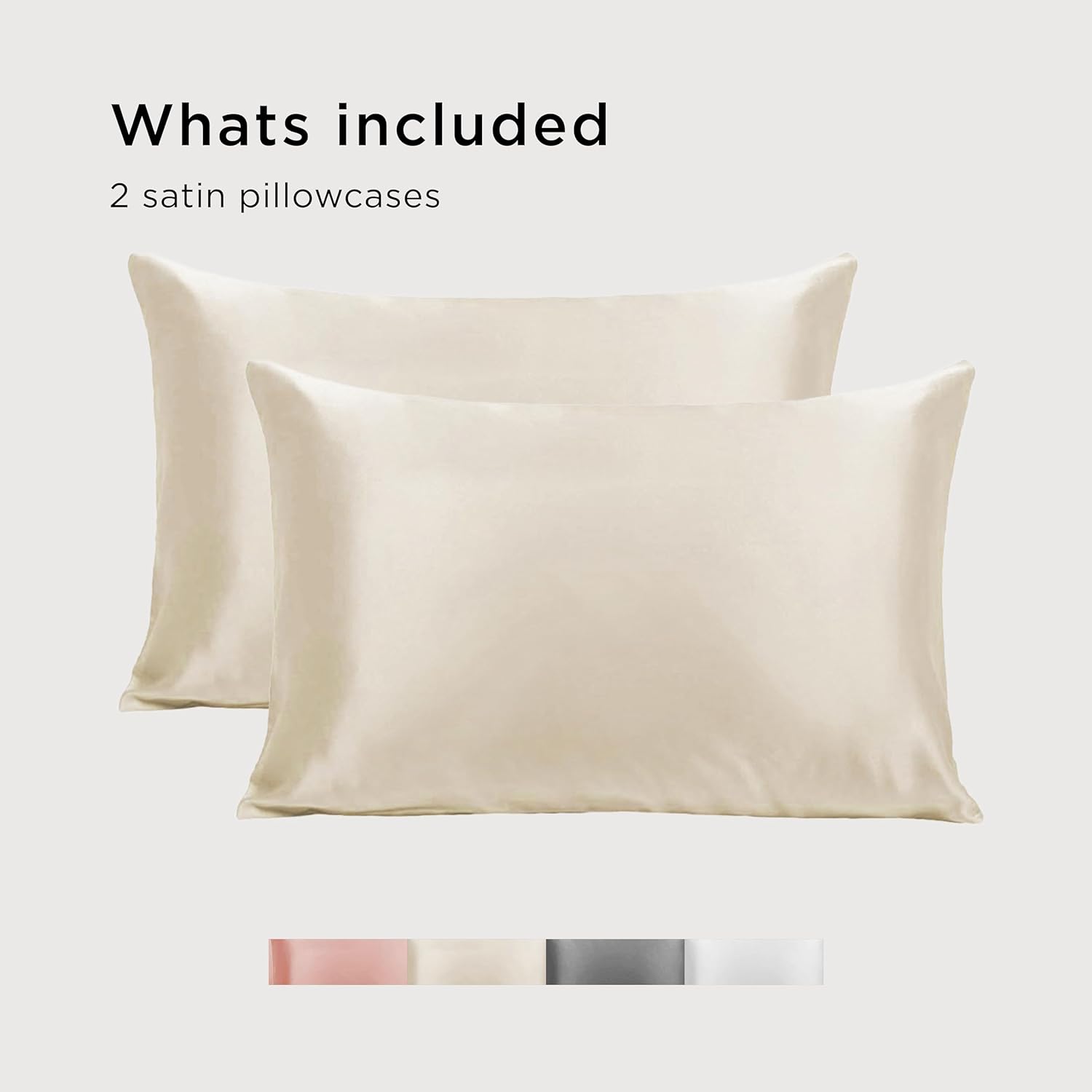 NGHT Paquete de 2 fundas de almohada de satén para piel y cabello, dos fundas de almohada súper suaves para un mejor sueño y cabello, 30 x 20