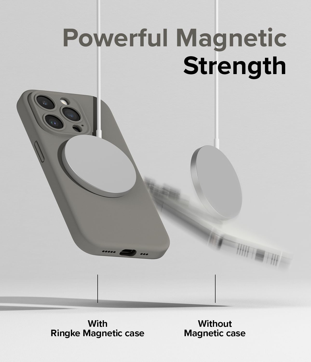 Ringke Funda magnética de silicona compatible con MagSafe diseñada para iPhone 15 Pro, se siente aterciopelada, ligera, delgada, linda, suave, para