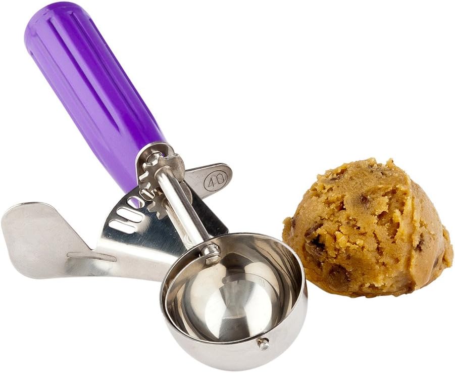 Cucharón de porciones de acero inoxidable de agarre cómodo con mango ambidiestro