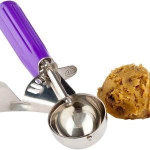 Cucharón de porciones de acero inoxidable de agarre cómodo con mango ambidiestro Cucharón de porciones de acero inoxidable de agarre cómodo con mango ambidiestro