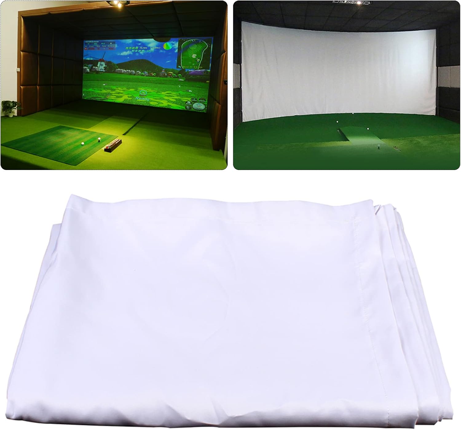 Fetcoi Simuladores de golf para el hogar, simulador de golf, pantalla de impacto para pelota de golf, simulador de entrenamiento, pantalla de