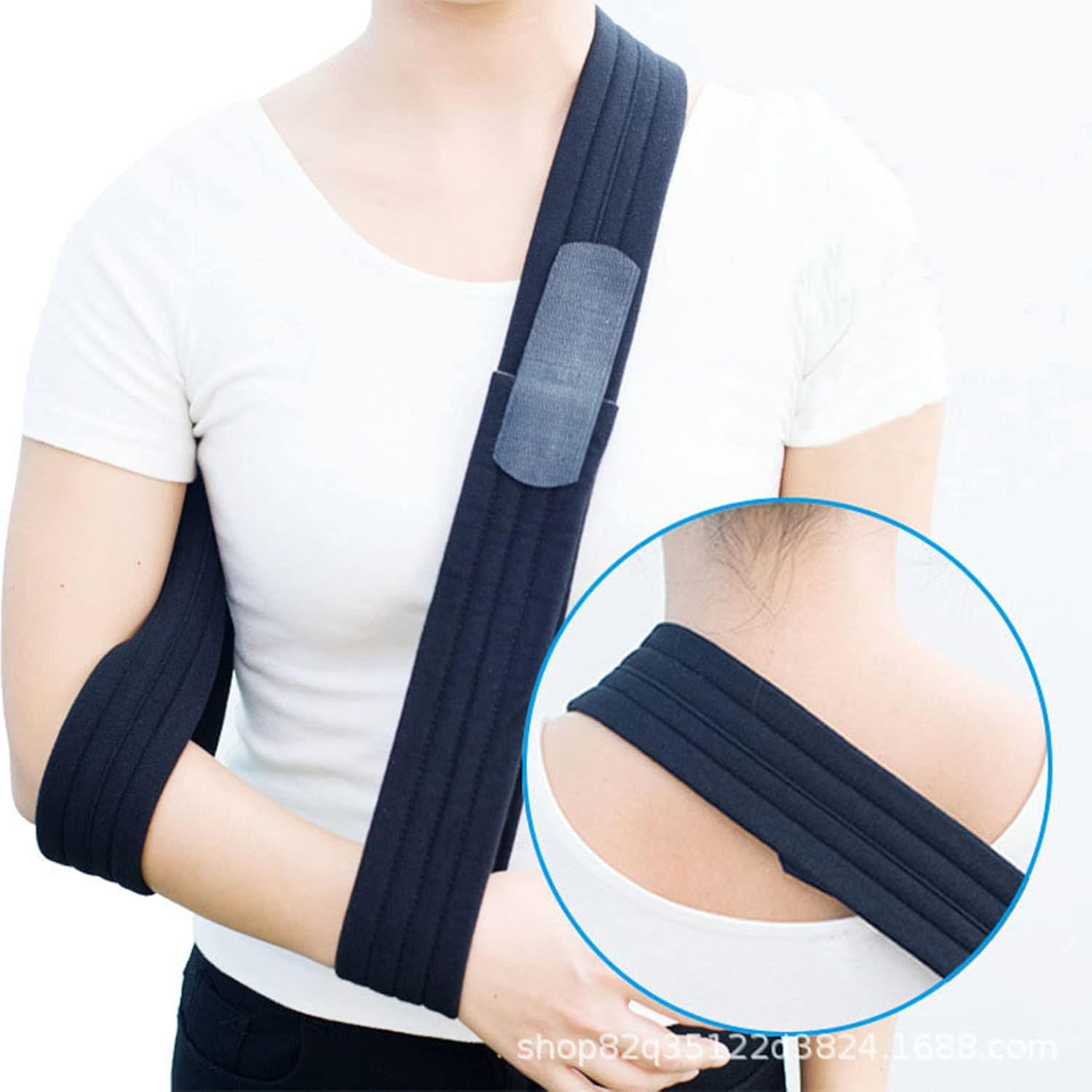 Eslinga de brazo inmovilizador de hombro de 71 pulgadas  70.9in, ajustable, ligera y cómoda, eficaz soporte médico para brazo rotador, brazo,