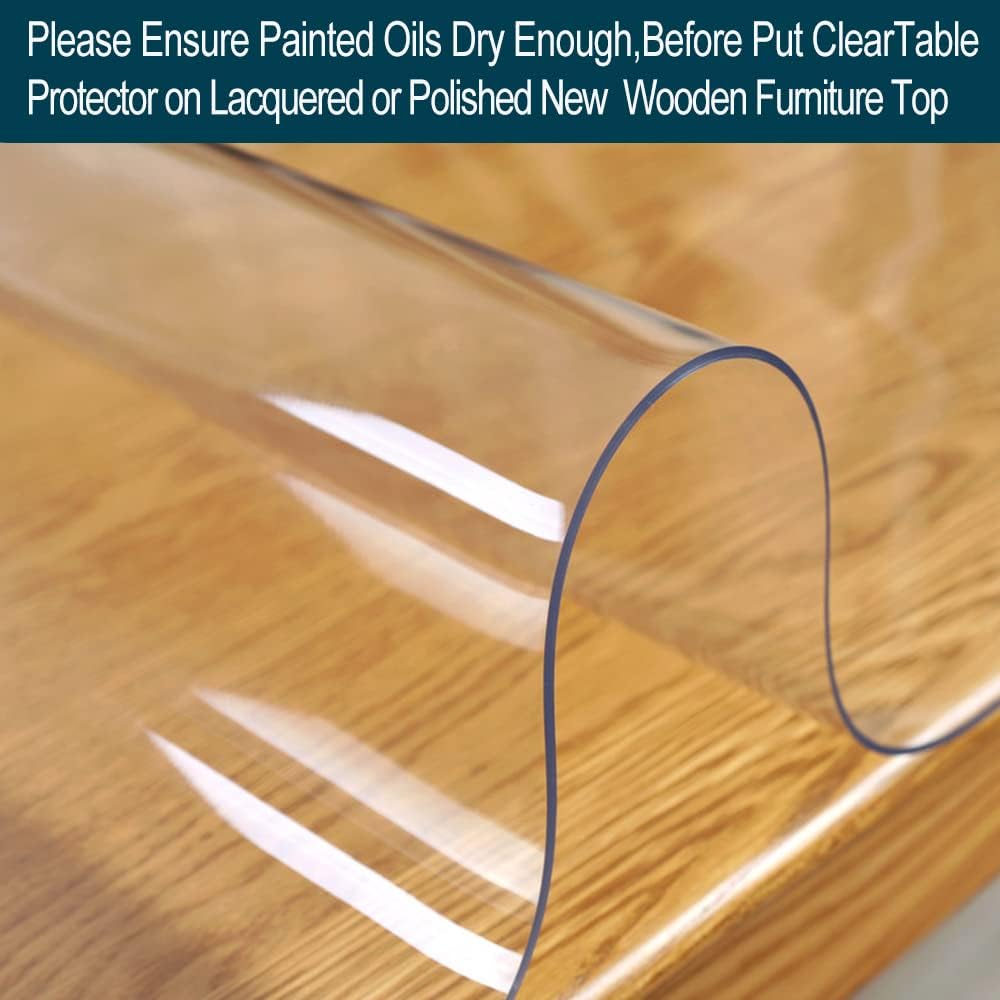 Tapete de plástico transparente para recubrir escritorios de varios tamaños para proteger la superficie de los muebles, de vinilo transparente,