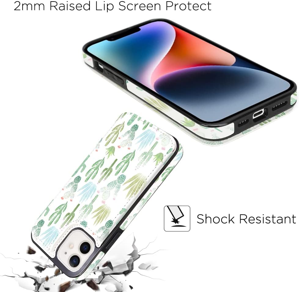 uCOLOR Funda tipo cartera para iPhone 11 con tarjetero, piel sintética, con función atril, ranuras para tarjetas, doble cierre magnético, bloqueo