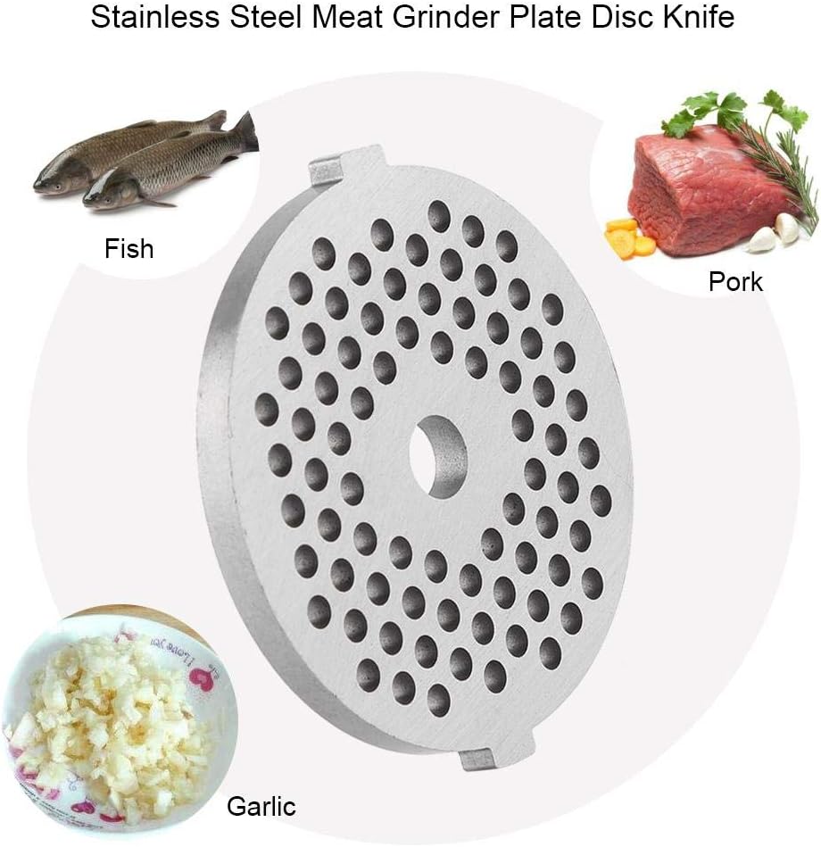 Molinillo de carne, de aleación de grado alimenticio, con agujero para ayuda de cocina, accesorio de repuesto