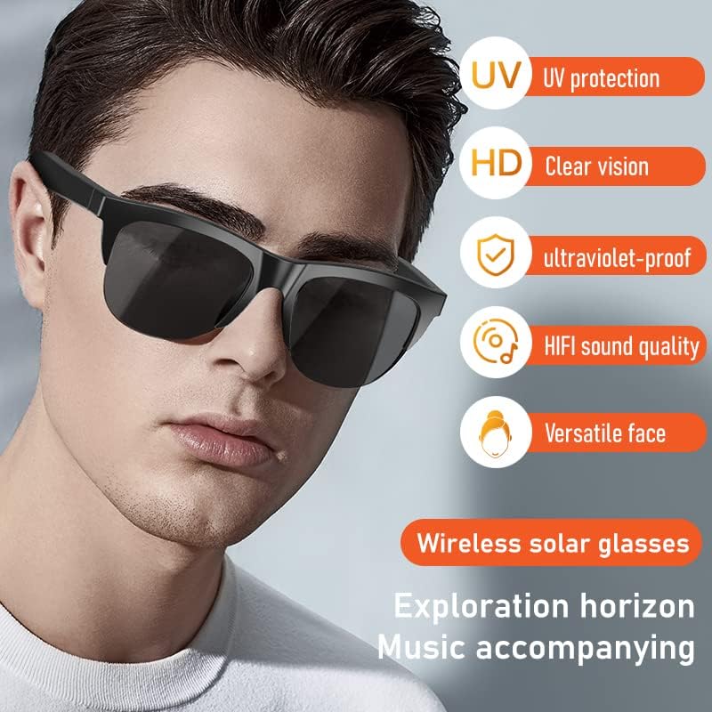 F06 – Lentes inteligentes con música de oído abierto y llamadas manos libres, gafas de audio Bluetooth para hombres y mujeres, sonido de oído