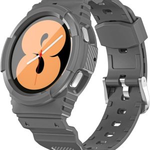 VeveXiao Correa resistente compatible con Samsung Galaxy Watch 4 de 1.575 pulgadas y 1.732 pulgadas, correa de repuesto incorporada, accesorios para VeveXiao Correa resistente compatible con Samsung Galaxy Watch 4 de 1.575 pulgadas y 1.732 pulgadas, correa de repuesto incorporada, accesorios para