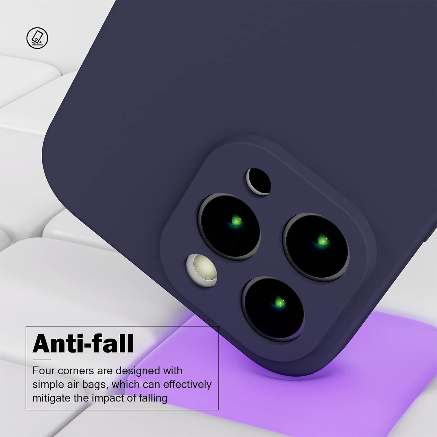 AKABEILA Funda para Xiaomi Poco X5 Pro 5G de 6.67 pulgadas, silicona líquida, delgada, sedosa y suave al tacto, TPU a prueba de golpes, con forro de