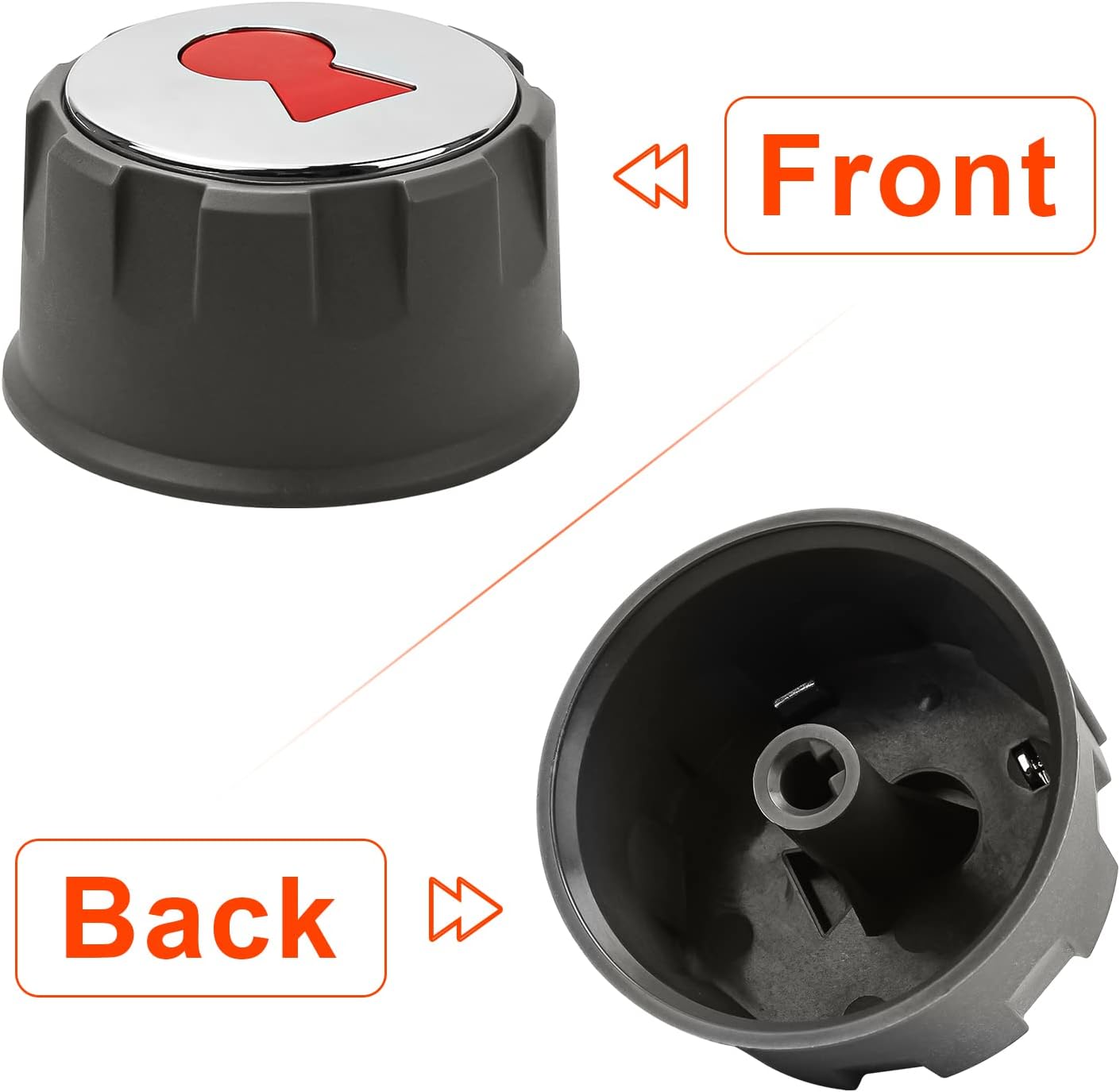 Pomos para quemador de parrilla de gas 69893 compatibles con Weber Spirit serie 200 y 300 (con controles delanteros superiores) años 2013 y