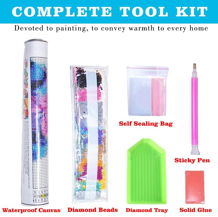 Meothan Kits de pintura de diamantes de auroras boreales para adultos, arte de diamantes 5D de gran tamaño para principiantes adultos, pintura de
